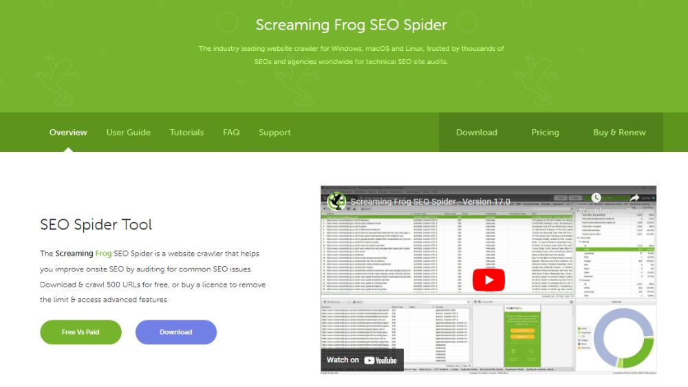 Screaming Frog: Website Crawler & Technical Audit